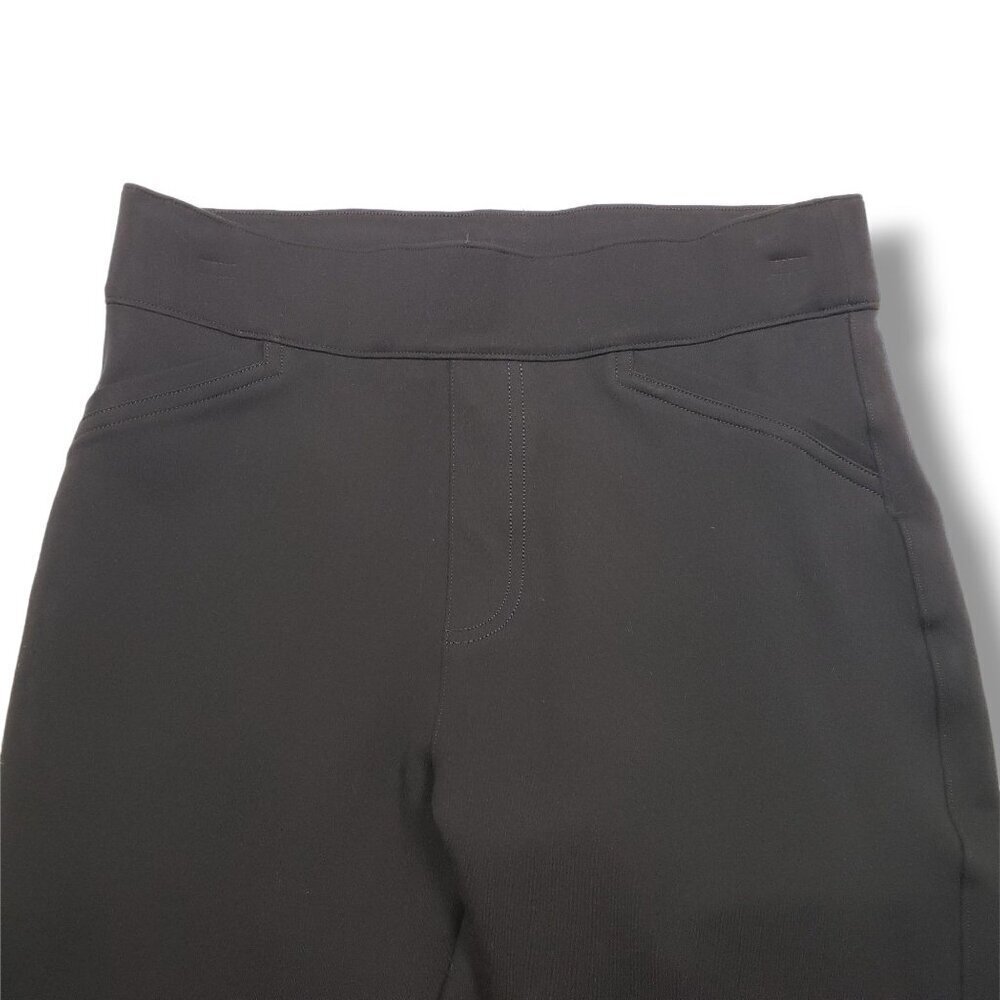 Spanx Back Seam Skinny Perfect Pant Womens Medium Black High Rise Black Ponte - Picture 2 of 10